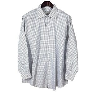Brooks Brothers Thomas Mason Regent Long Sleeve Button Up Shirt XL White Check